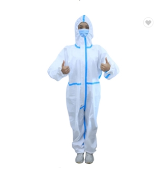 Disposable waterproof hazmat clothing isolated nonwoven protection gown